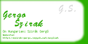 gergo szirak business card