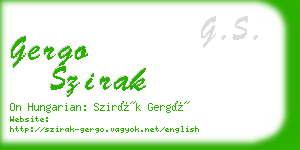 gergo szirak business card